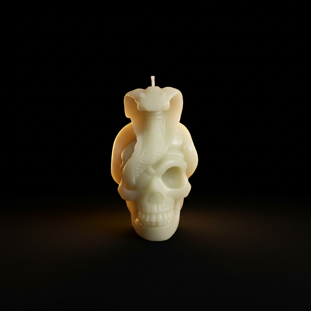 Crowned Skull Candle Refined