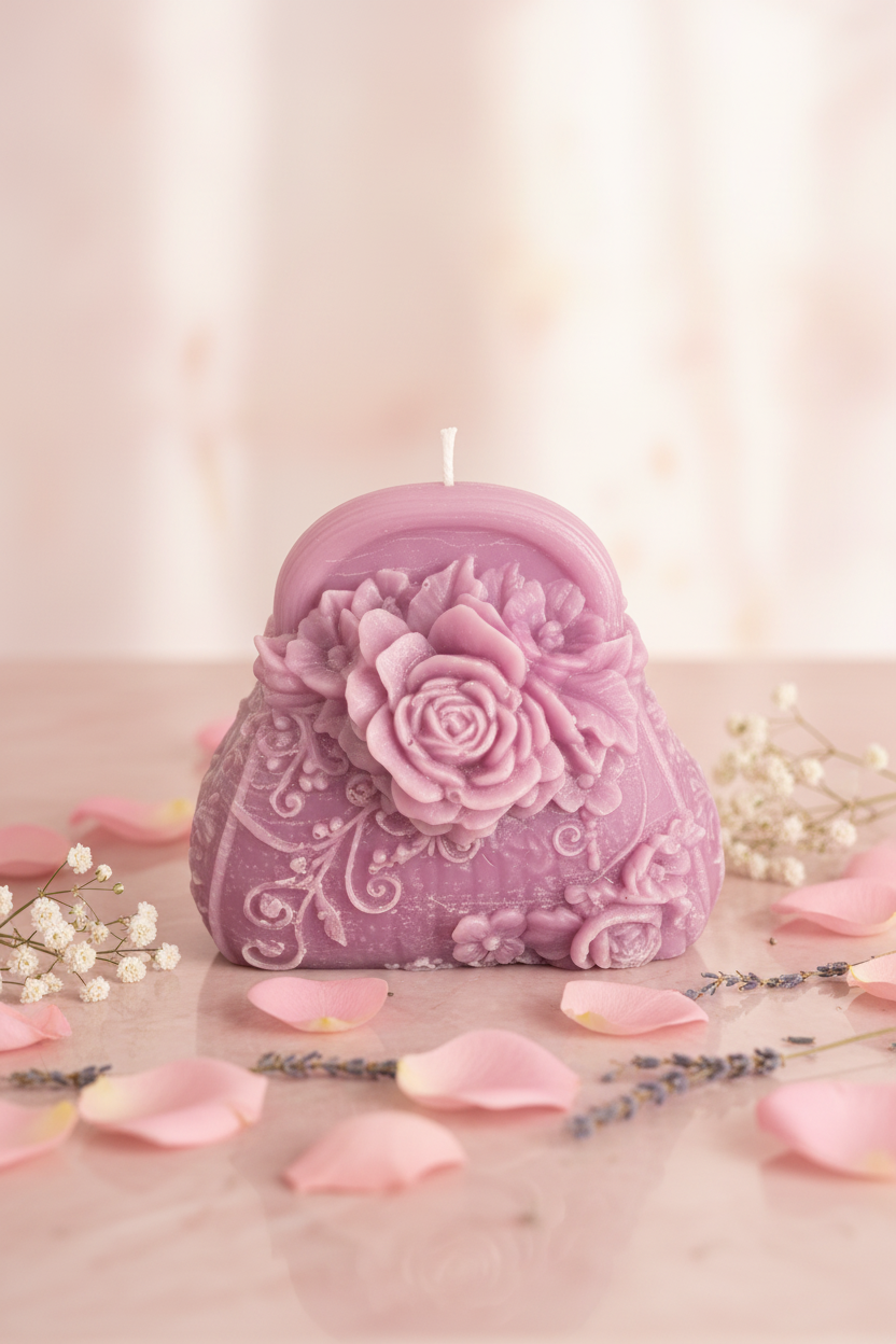 New Pink Purse Candle - Airy Version