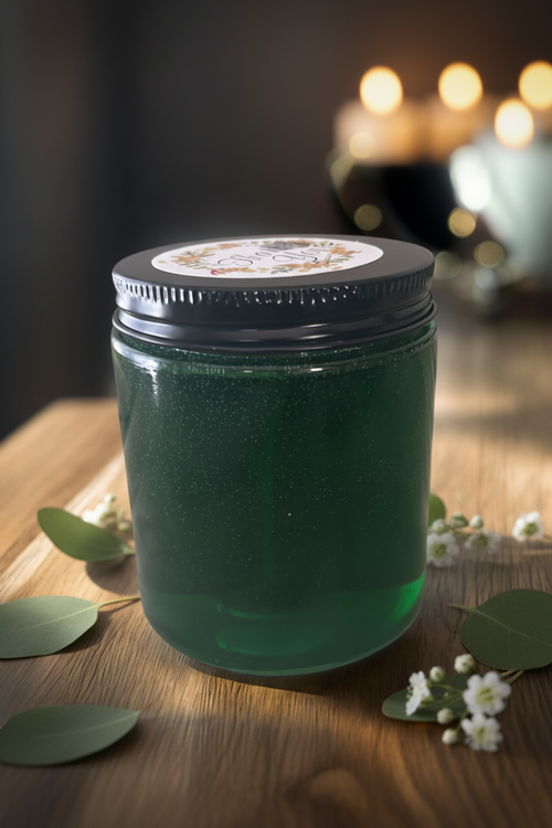 Refined Green Gel Wax Jar Candle