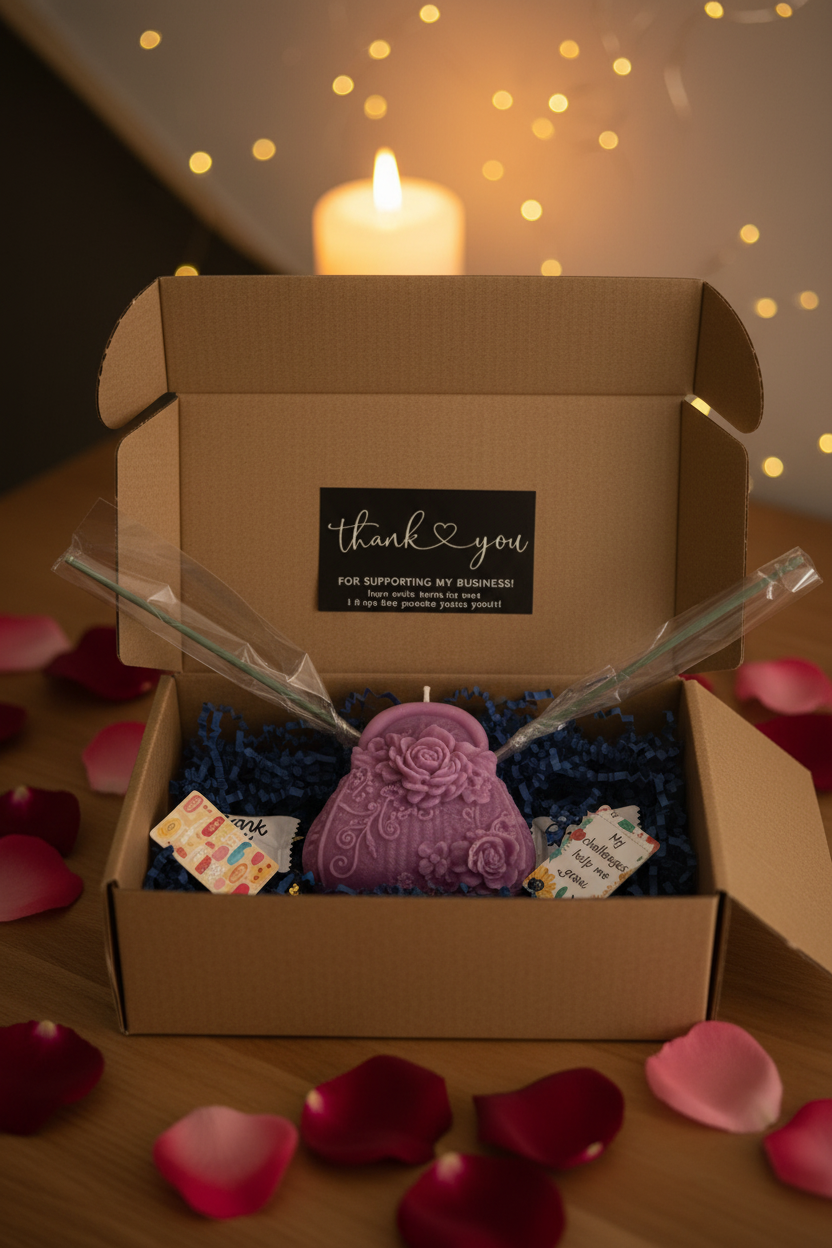 Refined Purple Candle Gift Box
