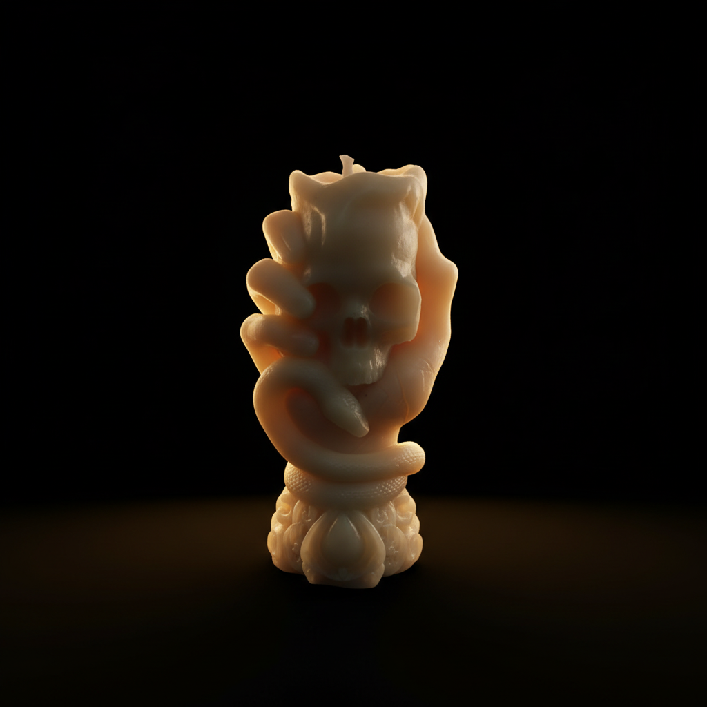 Skull Snake Candle - Version 3